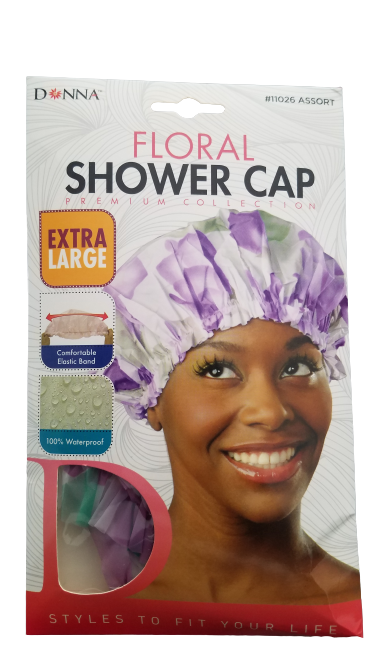 Donna Floral Shower Cap Extra Large