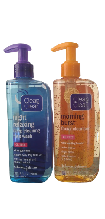 Clean & Clear morning burst/night relaxing cleanser
