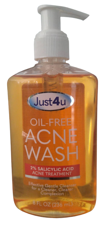 Just4u Oil-Free Acne Wash 8 oz