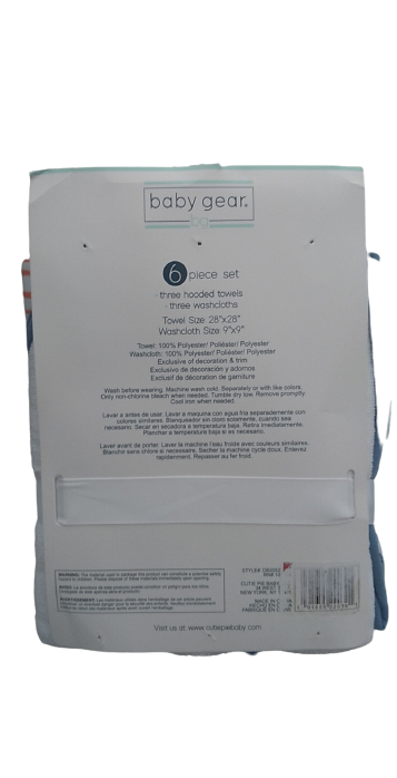 Baby Gear 6 piece towel set