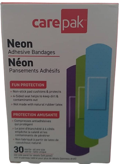 Carepak Neon Adhesive Bandages