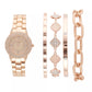 Folio Women's Rose Gold Tone Glitz Stackable Watch Set- Kohl's