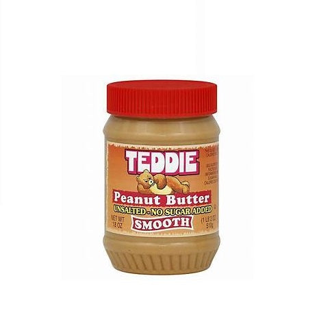 Teddie Regular Smooth Peanut Butter No Salt Added 18oz - 18 OZ - Shaw's