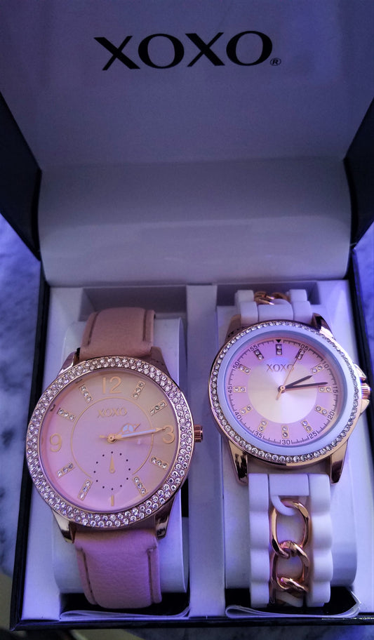 Xoxo Pink and White Watch