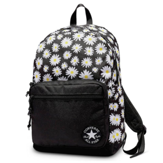 Converse All Star Backpack Black and White with flour