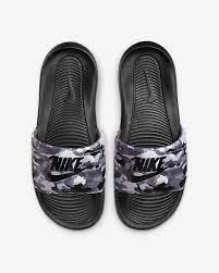 Nike Victori One Slide Print Black Grey Fog