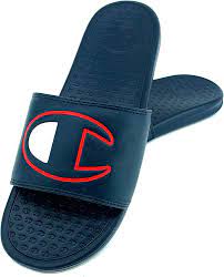 Champion Men’s Super Slide Solid C Sandal- Navy/Red