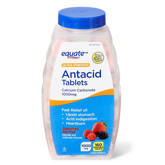 Equate Antacid Tablets assorted berries 160 tablets
