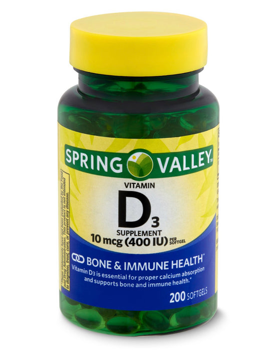 Spring Valley Vitamin D3 10 mcg