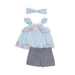 Infant Girls 2pc Floral Ruffle Shorts Set