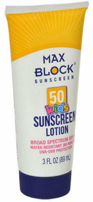 Max Block kids sunscreen SPF 50
