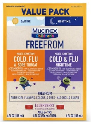 Mucinex children's Freefrom multi-symptom Cold, Flu & Sore Throat
